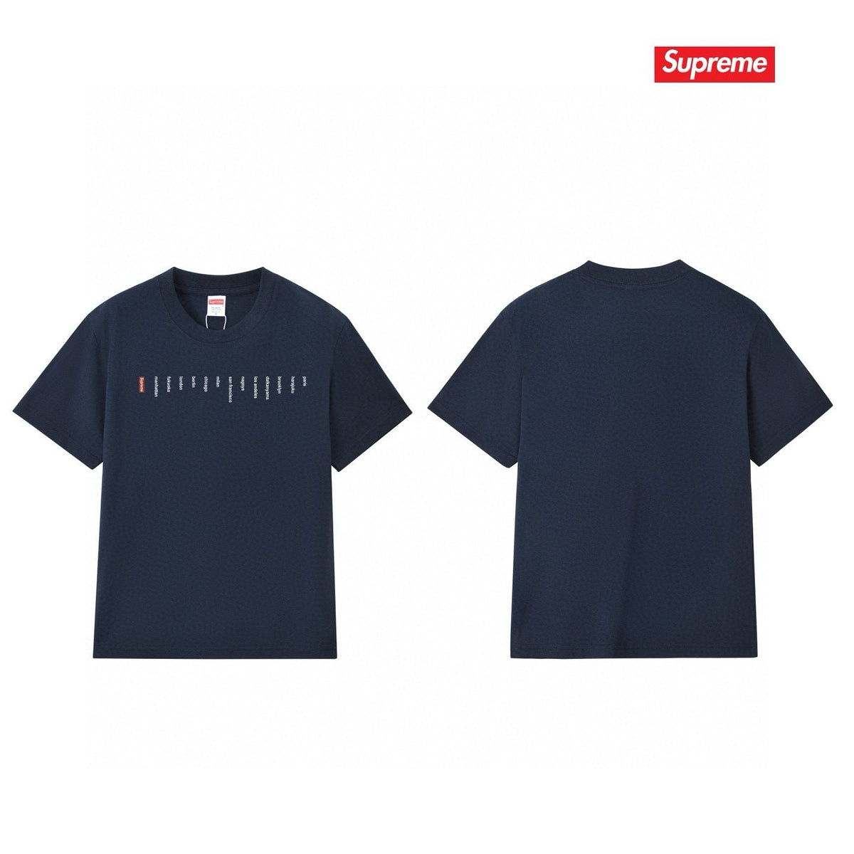 Supreme Location Graphic Short-Sleeve T-Shirt — front