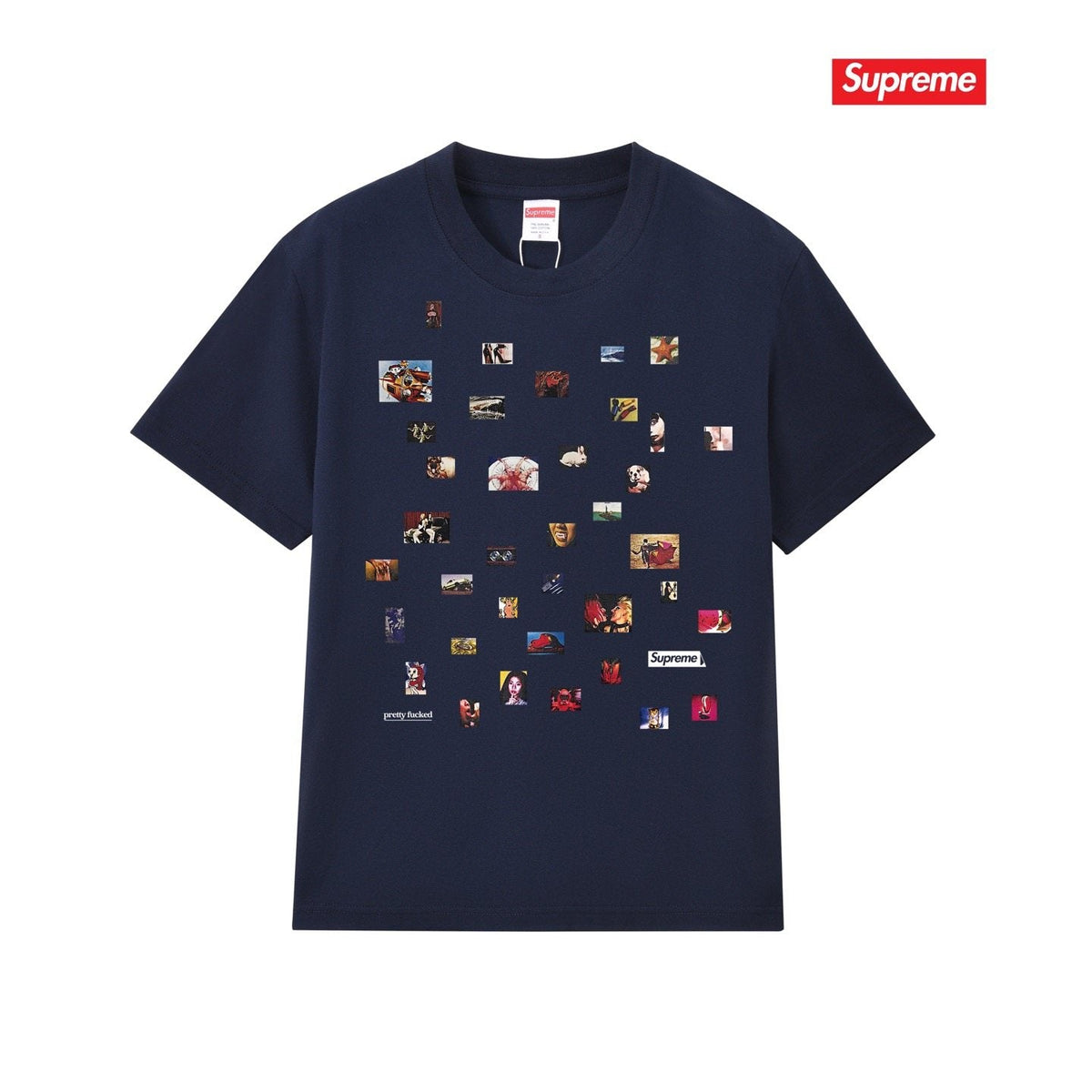 Supreme Photo Collage Graphic T-Shirt — front